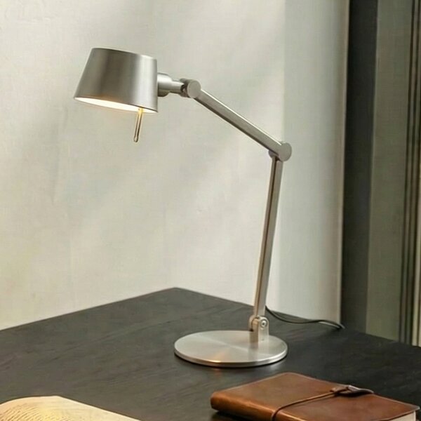 Lucande Επιτραπέζια λάμπα Silka, 93 cm, νικέλιο, ρυθμιζόμενη, E27, Μεταλλικό, Σαλόνι / τραπεζαρία, Μέταλλο, σύγχρονο