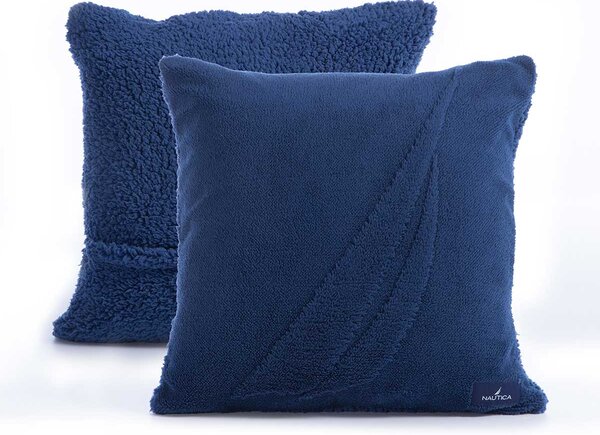 Διακοσμητικό Μαξιλάρι Fleece 2 Όψεων (45x45) Nautica By Nef-Nef Homeware Nau Coast True Navy