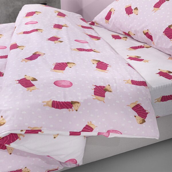 Παπλωματοθήκη Μονή (Σετ 165x225) 2 Όψεων Saint Clair Pet Fuchsia