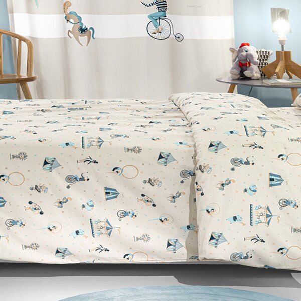 Παπλωματοθήκη Μονή (Σετ 165x225) Saint Clair Enjoy Sky