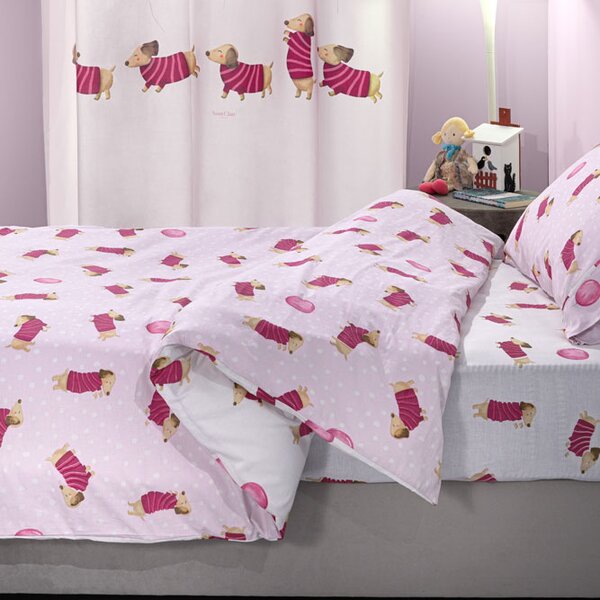 Παπλωματοθήκη Μονή (Σετ 165x225) 2 Όψεων Saint Clair Pet Fuchsia