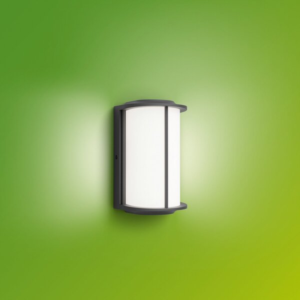 Philips LED φωτιστικό εξωτερικού χώρου Reese UE, ανθρακί, αλουμίνιο, IP44, Μαύρο, Αλουμίνιο, σύγχρονο