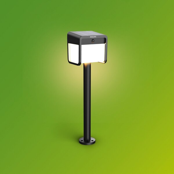 Philips LED ηλιακό φως για στήριξη σε έδαφος Ezra UE, πλαστικό, IP44, Μαύρο, Πλαστικό, σύγχρονο