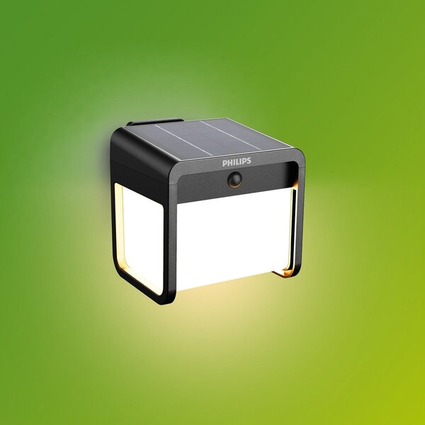 Philips LED ηλιακό φωτιστικό εξωτερικού χώρου Ezra UE, πλαστικό, IP44, Μαύρο, Πλαστικό, σύγχρονο