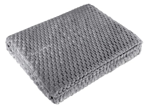 Κουβέρτα Fleece Υπέρδιπλη (220x240) + Διακοσμητική Μαξιλαροθήκη (Σετ) Guy Laroche Smoothie Anthracite