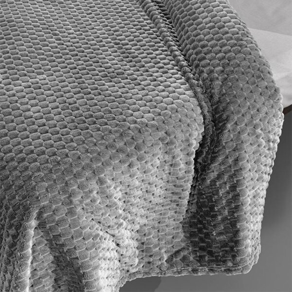 Κουβέρτα Fleece Υπέρδιπλη (220x240) + Διακοσμητική Μαξιλαροθήκη (Σετ) Guy Laroche Smoothie Anthracite