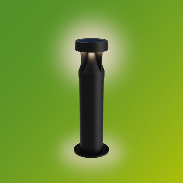 Philips LED ηλιακό φωτιστικό βάσης Avery, μαύρο, IP44, Μαύρο, Πλαστικό
