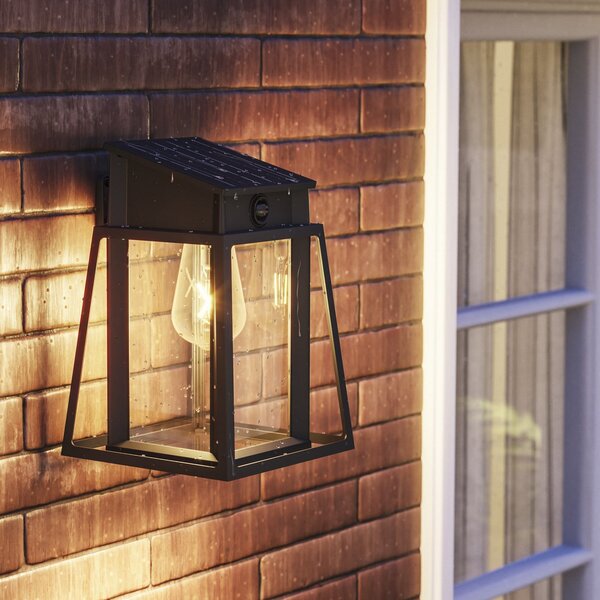 Philips LED ηλιακό φωτιστικό εξωτερικού χώρου Lysin UE, αισθητήρας, IP44, Μαύρο, Μέταλλο