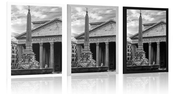Αφίσα ρωμαϊκή βασιλική σε ασπρόμαυρο