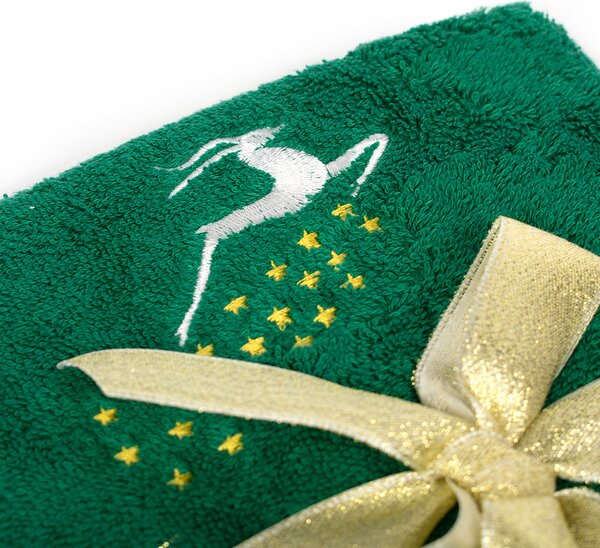 Χριστουγεννιάτικες Πετσέτες (Σετ 2τμχ) Dimcol Reindeer Green