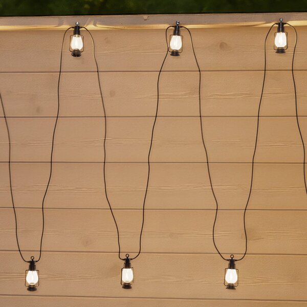 Lamkur Σειρά φωτιστικών LED Garlands, μήκος 1000 cm, μαύρο, 10 φώτα., Μαύρο, Πλαστικό