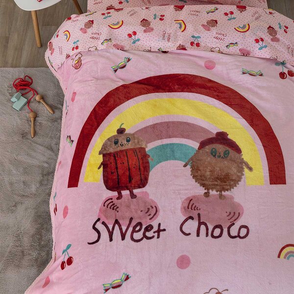 Κουβέρτα Fleece Μονή Με Γουνάκι (160x220) Palamaiki SW103