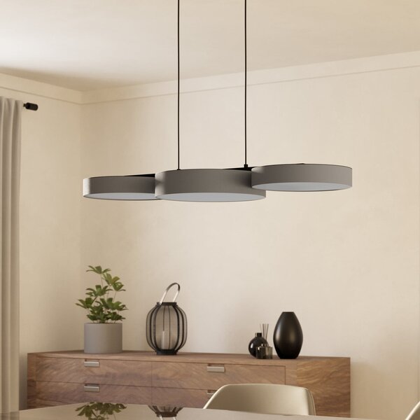 EGLO connect Smart LED κρεμαστή λάμπα Barbano-Z, γκρι, ρυθμιζόμενος, Γκρι, Σαλόνι / τραπεζαρία, Μέταλλο, σύγχρονο