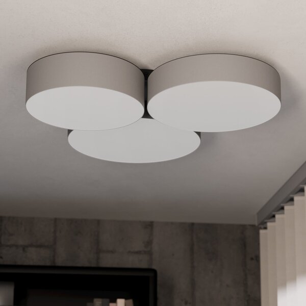 EGLO connect Έξυπνο φωτιστικό οροφής LED Barbano-Z, γκρι, ρυθμιζόμενος, Γκρι, Σαλόνι / τραπεζαρία, Μέταλλο, σύγχρονο