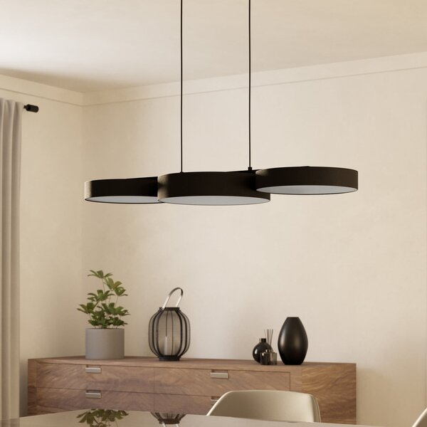 EGLO connect Smart LED κρεμαστό φωτιστικό Barbano-Z, μαύρο, ρυθμιζόμενος, Μαύρο, Σαλόνι / τραπεζαρία, Μέταλλο, σύγχρονο