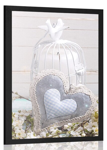 Αφίσα ρετρό καρδιά και τριφύλλια