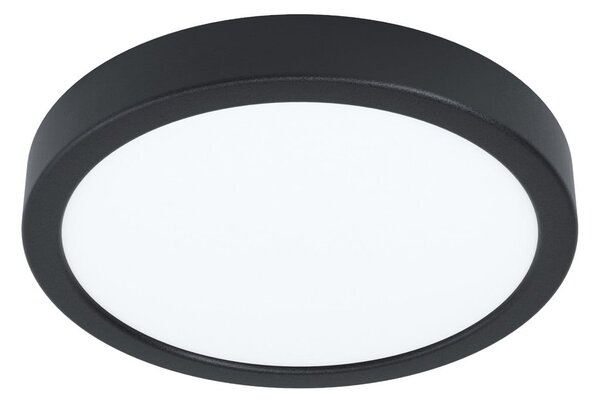 EGLO connect Έξυπνο φωτιστικό LED Fueva 6-Z, μαύρο, Ø21cm, ρυθμιζόμενος, Μαύρο, Σαλόνι / τραπεζαρία, Πλαστικό, σύγχρονο