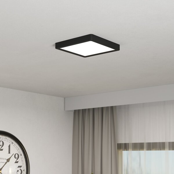 EGLO connect Smart LED φωτιστικό επιτοίχιο Fueva 6-Z, μαύρο, 22cm, ρυθμιζόμενος, Μαύρο, Σαλόνι / τραπεζαρία, Πλαστικό, σύγχρονο