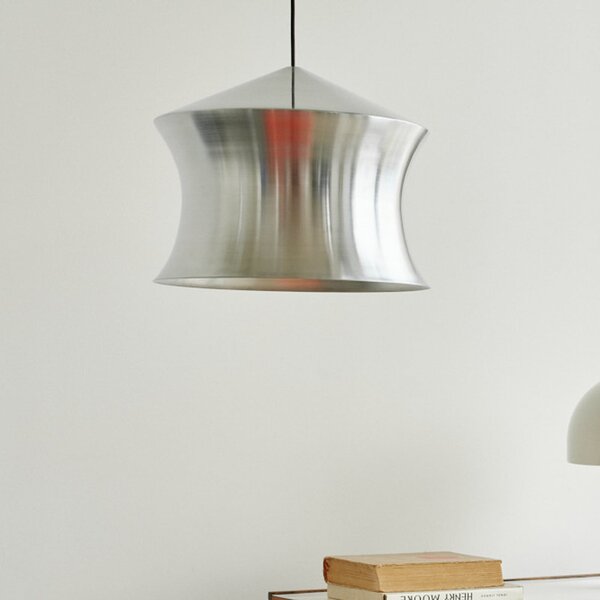 Tom Dixon LED κρεμαστή λάμπα Beat Waist Unbeaten χρώμα αλουμινίου, ρυθμιζόμενος, Μεταλλικό, Σαλόνι / τραπεζαρία, Αλουμίνιο, σχεδιασμός