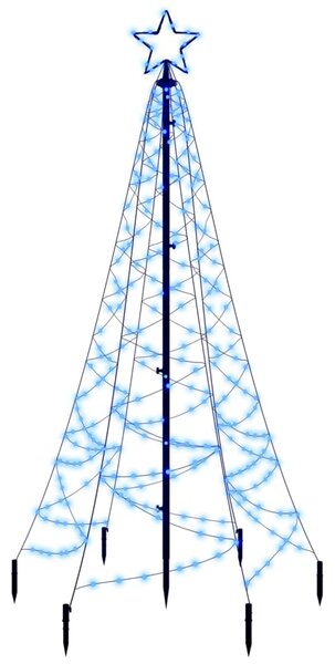 VidaXL Χριστουγεννιάτικο Δέντρο Με Ακίδα 200 LED Μπλε 180 εκ
