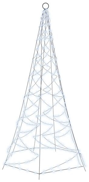 VidaXL Χριστουγεν. Δέντρο για Ιστό Σημαίας 200 LED Ψυχρό Λευκό 180 εκ