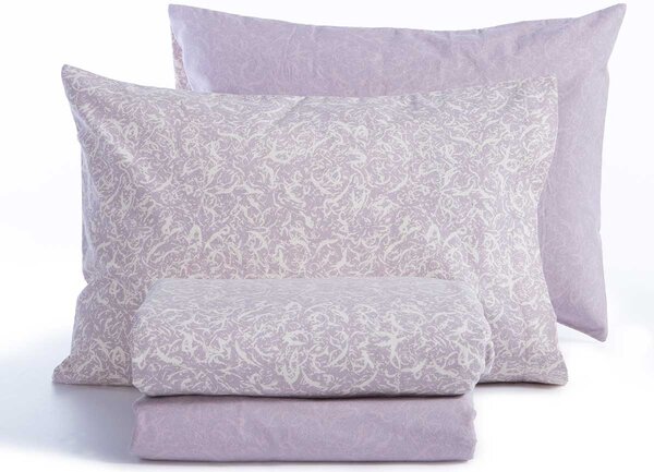Φανελένια Σεντόνια Μονά (Σετ) Nef-Nef Homeware Flannel Sorial Mauve