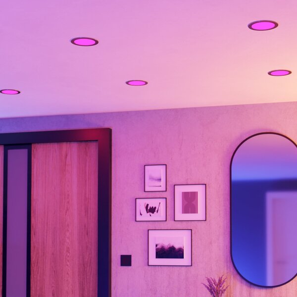 EGLO connect Έξαρση LED για ενσωμάτωση Fueva 6-Z, γκρι, Ø 16cm, ρυθμιζόμενος, Γκρι, Σαλόνι / τραπεζαρία, Πλαστικό, σύγχρονο