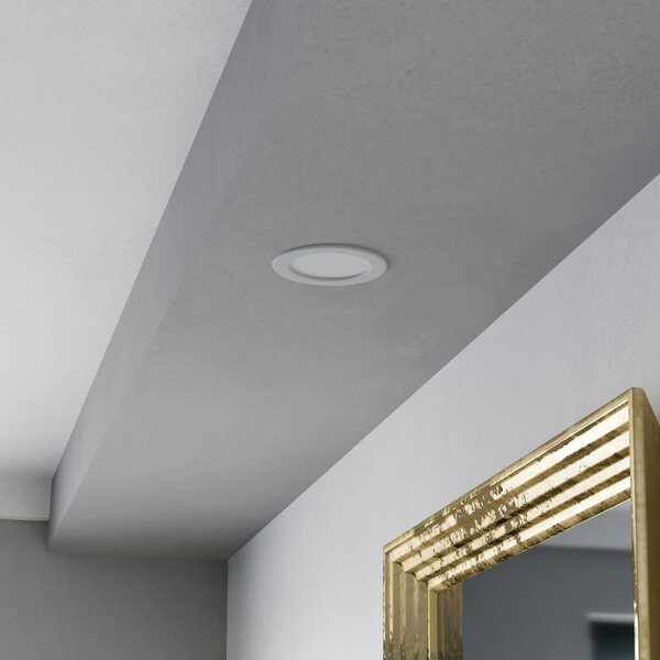 EGLO connect Έξυπνο φωτιστικό LED για ενσωμάτωση Fueva 6-Z, λευκό, Ø 12cm, ρυθμιζόμενος, Λευκό, Σαλόνι / τραπεζαρία, Πλαστικό, σύγχρονο