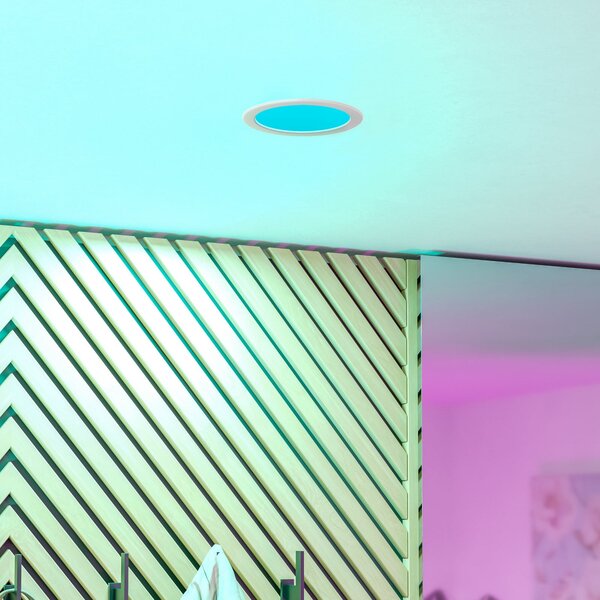 EGLO connect Έξαρμα LED για ενσωμάτωση Fueva 6-Z, λευκό, Ø 16cm, ρυθμιζόμενος, Λευκό, Σαλόνι / τραπεζαρία, Πλαστικό, σύγχρονο