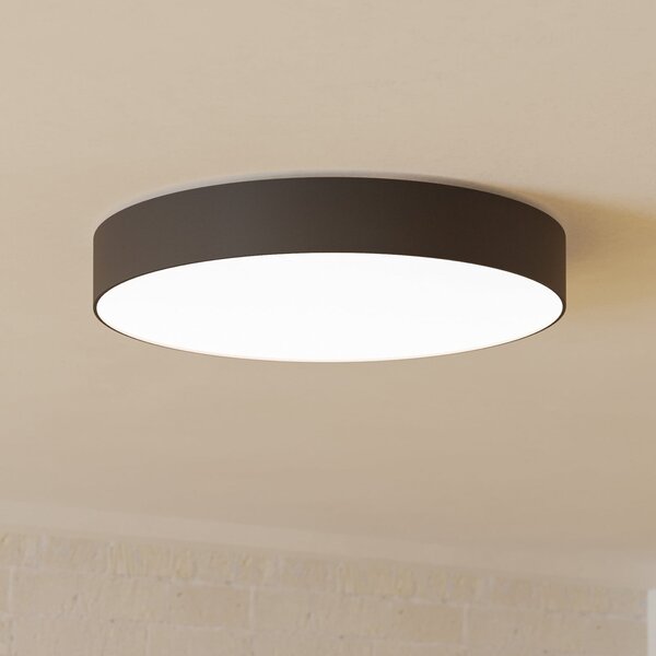 EGLO connect Έξυπνη λάμπα οροφής LED Gallizzi-Z, μαύρη, Ø49cm, ρυθμιζόμενος, Μαύρο, Σαλόνι / τραπεζαρία, Πλαστικό, σύγχρονο