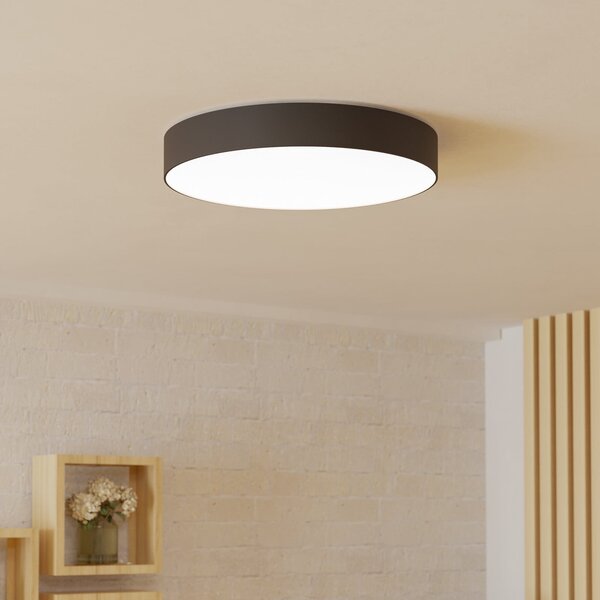 EGLO connect Έξυπνη λάμπα οροφής LED Gallizzi-Z, μαύρη, Ø49cm, ρυθμιζόμενος, Μαύρο, Σαλόνι / τραπεζαρία, Πλαστικό, σύγχρονο