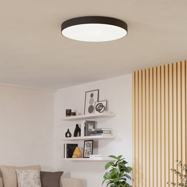 EGLO connect Έξυπνη λάμπα οροφής LED Gallizzi-Z, μαύρη, Ø69cm, ρυθμιζόμενος, Μαύρο, Σαλόνι / τραπεζαρία, Πλαστικό, σύγχρονο