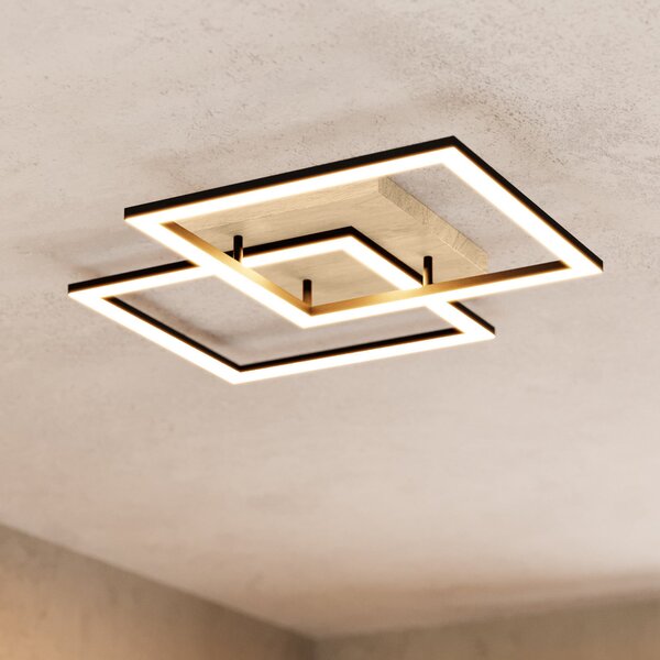 EGLO connect Έξυπνη λάμπα οροφής LED Lomaltas-Z, 77cm, 4400lm, ρυθμιζόμενος, Μαύρο, Σαλόνι / τραπεζαρία, Μέταλλο, σύγχρονο