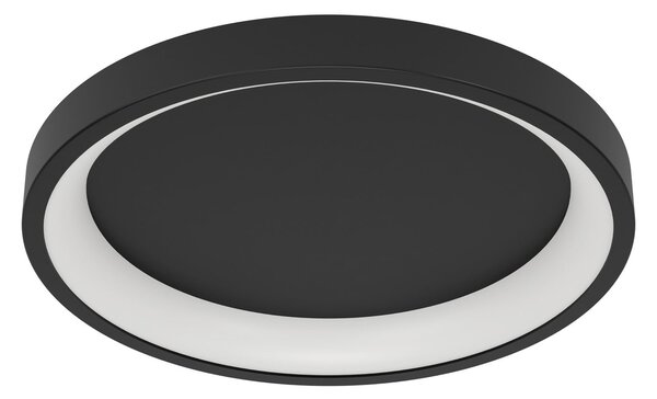EGLO connect Smart-LED φωτιστικό οροφής Loretello-Z, στρογγυλό, μαύρο, ρυθμιζόμενος, Μαύρο, Σαλόνι / τραπεζαρία, Μέταλλο, σύγχρονο