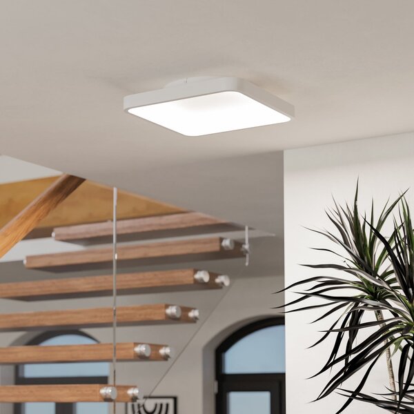 EGLO connect Smart-LED φωτιστικό οροφής Loretello-Z, γωνιακό, λευκό, ρυθμιζόμενος, Λευκό, Σαλόνι / τραπεζαρία, Μέταλλο, σύγχρονο