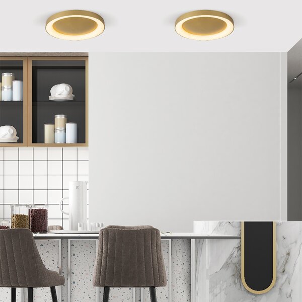 Φωτιστικό Πλαφονιέρα LED Dimmable Homelighting Amaya 77-8160 Gold