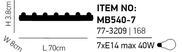 Απλίκα Τοίχου Homelighting Tube Wall 77-3209