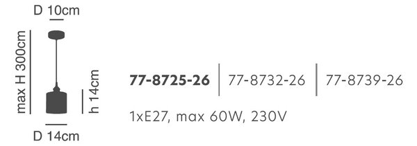 Φωτιστικό Οροφής Μονόφωτο Homelighting 77-8732 Bronze/Grey