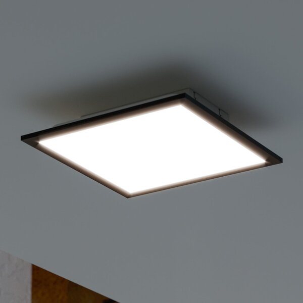 EGLO connect LED φωτιστικό οροφής Moradillo-Z, μαύρο, 29cm, ρυθμιζόμενος, Μαύρο, Σαλόνι / τραπεζαρία, Μέταλλο, σύγχρονο