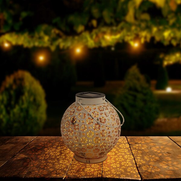 Näve Φωτιστικό LED ηλιακό 52854, λευκό, μέταλλο, 20 cm, IP44, σετ 2 τεμαχίων, Λευκό, Μέταλλο