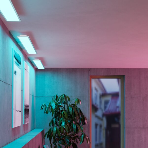 EGLO connect Έξυπνο φωτιστικό οροφής LED Moradillo-Z, λευκό, 14cm, ρυθμιζόμενος, Λευκό, Σαλόνι / τραπεζαρία, Μέταλλο, σύγχρονο