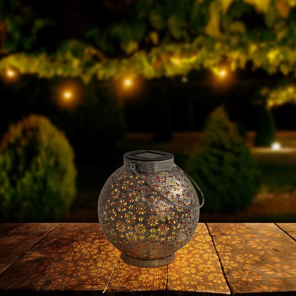 Näve Φωτιστικό LED ηλιακό 52854, ασημί, μέταλλο, 20 cm, IP44, σετ 2 τεμαχίων, Μεταλλικό, Μέταλλο