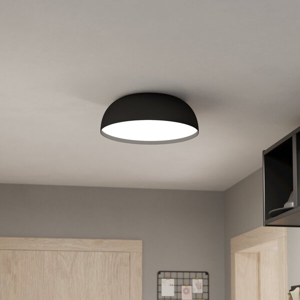 EGLO connect Έξυπνο φωτιστικό οροφής LED Tollos-Z, Ø 40 cm, ρυθμιζόμενος, Μαύρο, Σαλόνι / τραπεζαρία, Αλουμίνιο, σύγχρονο