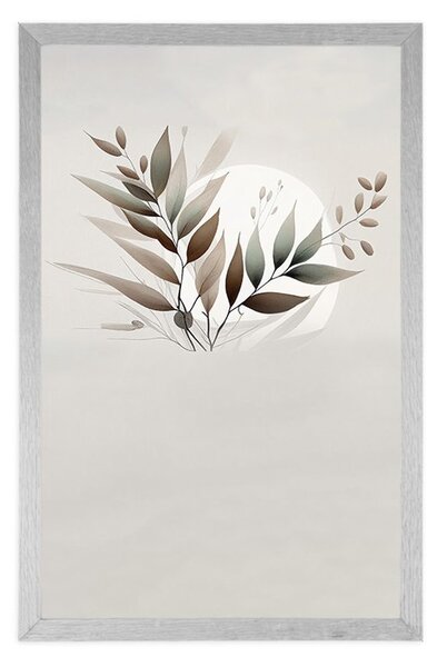 Αφίσα μινιμαλιστικά φύλλα σε boho σχέδιο