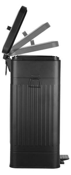 Κάδος Απορριμμάτων (66x36x27.5) Estia 30lt Antigua Mat Black 01-20040