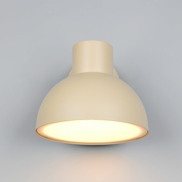 Trio Lighting Εξωτερικός φωτιστικός τοίχου Elbe, μπεζ άμμου, χυτοπρεσαριστό αλουμίνιο, E27, ρυθμιζόμενος, Μπεζ, Αλουμίνιο, Σκανδιναβικό