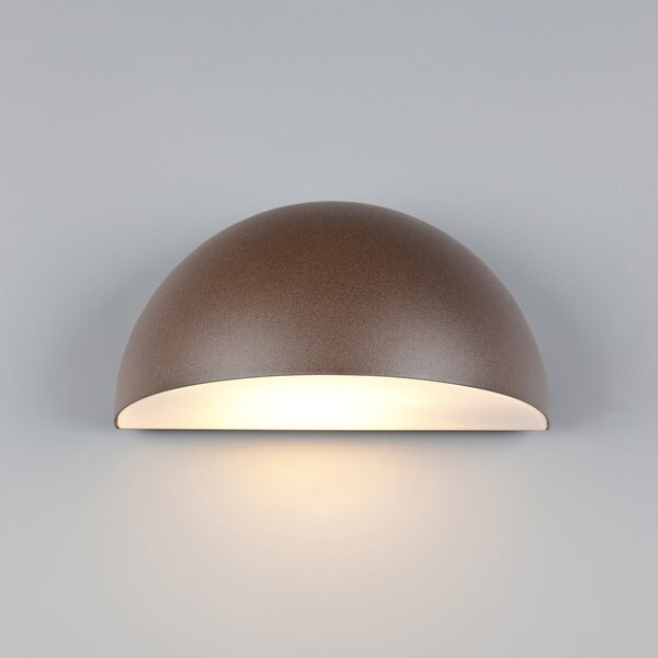 Trio Lighting Εξωτερικός φωτιστικός τοίχου Maas, σκουριασμένο καφέ, χυτό αλουμίνιο, E27, ρυθμιζόμενος, Καφέ / Σκουριάς, Αλουμίνιο, Σκανδιναβικό