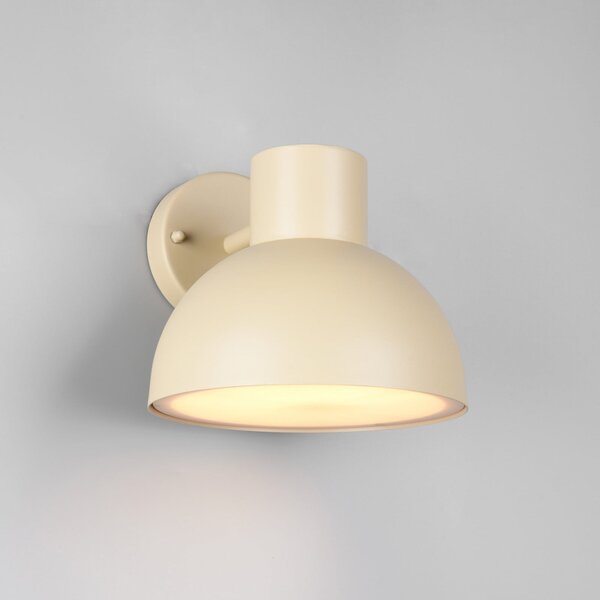 Trio Lighting Εξωτερικός φωτιστικός τοίχου Elbe, μπεζ άμμου, χυτοπρεσαριστό αλουμίνιο, E27, ρυθμιζόμενος, Μπεζ, Αλουμίνιο, Σκανδιναβικό