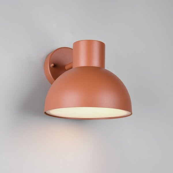 Trio Lighting Εξωτερικός φωτιστικός τοίχου Elbe, αποχρώσεις βερίκοκου, χυτό αλουμίνιο, E27, ρυθμιζόμενος, Πορτοκαλί, Αλουμίνιο, Σκανδιναβικό