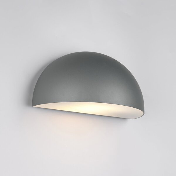 Trio Lighting Εξωτερικός φωτιστικός τοίχου Maas, ανθρακί, χυτό αλουμίνιο, E27, ρυθμιζόμενος, Γκρι, Αλουμίνιο, Σκανδιναβικό
